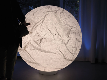 MOON F - Japanese paper floor lamp by DAVIDE GROPPI - view 2